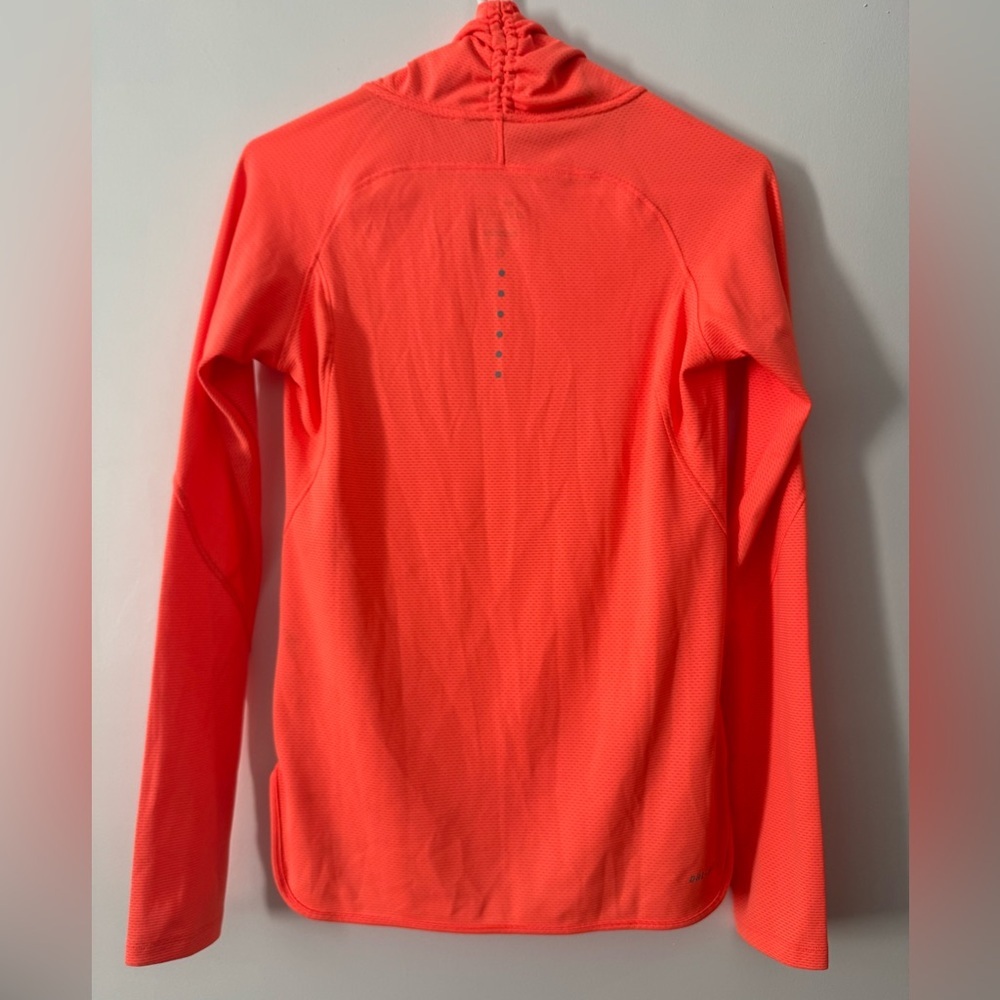 Nike Dri-FIT Running Cowl Neck Pullover Neon Orange Small - Picture 2 of 7